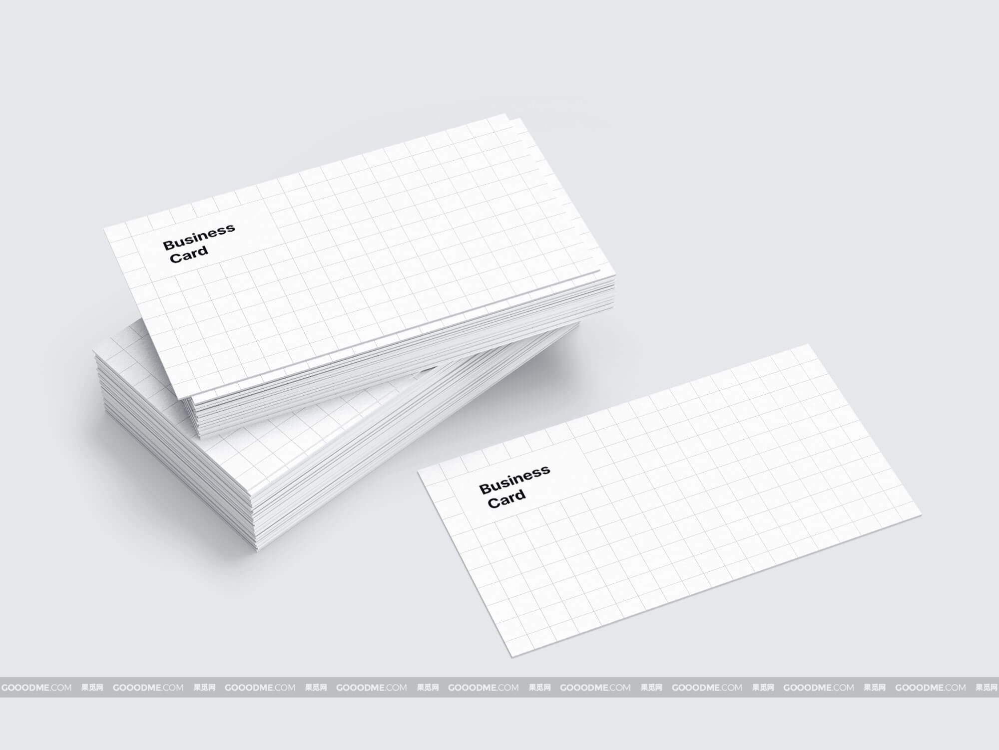 366 可商用堆叠品牌Vi设计名片卡片模型 PSD样机素材 Stacked Business Cards Mockup PSD