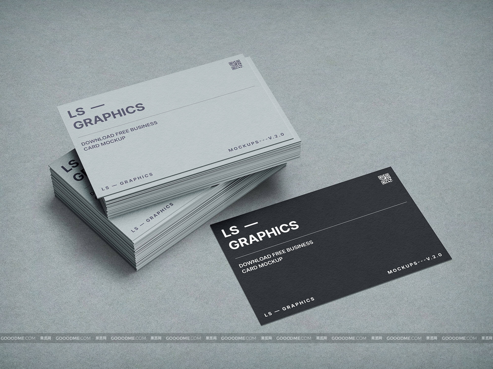 366 可商用堆叠品牌Vi设计名片卡片模型 PSD样机素材 Stacked Business Cards Mockup PSD