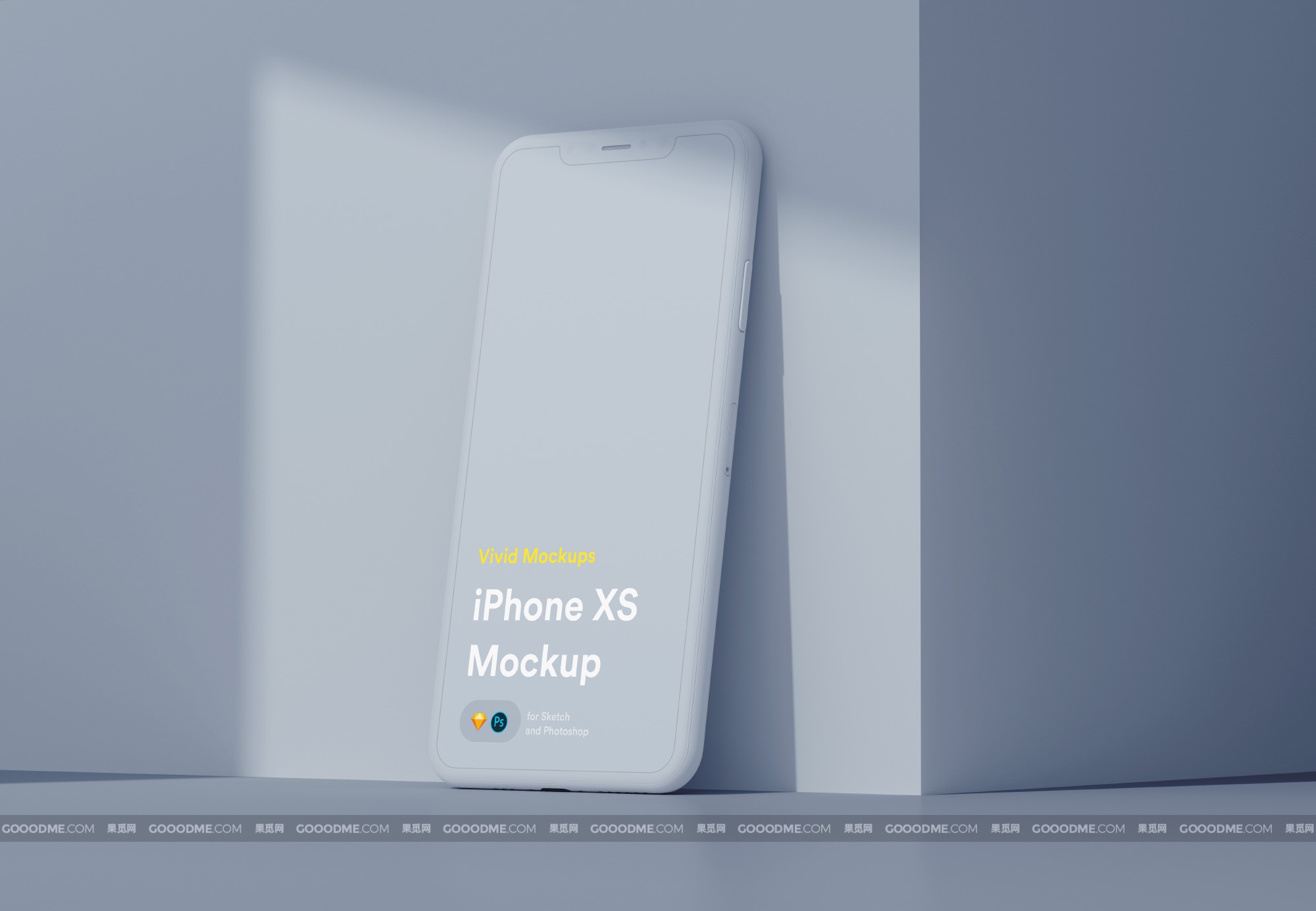 370 可商用陶瓷手机设备屏幕展示UI设计样机素材 Vivid iPhone X Mockup