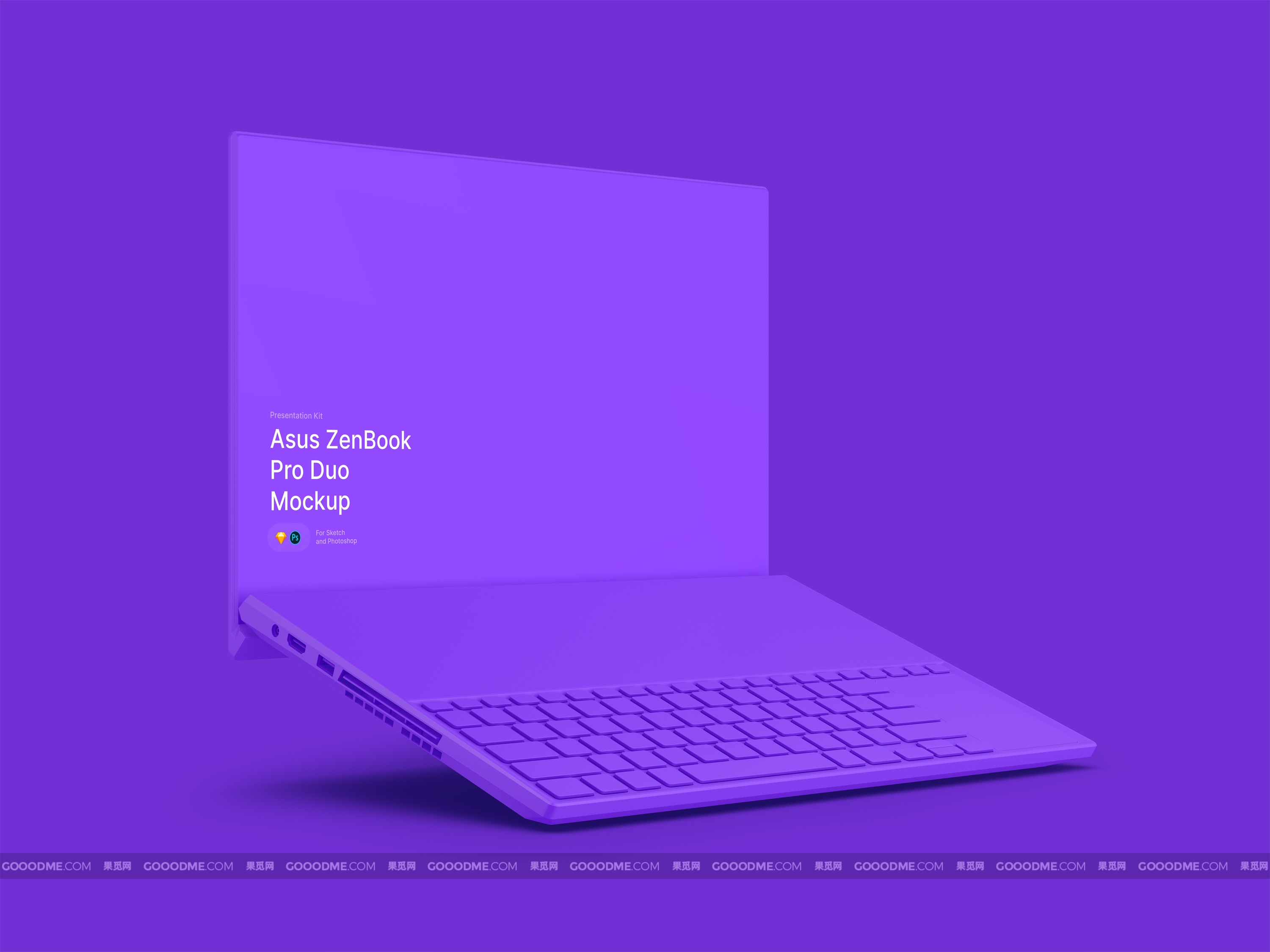 372 可商用ZenBook Pro Duo 电脑UI设计展示样机素材 ZenBook Pro Duo Mockup