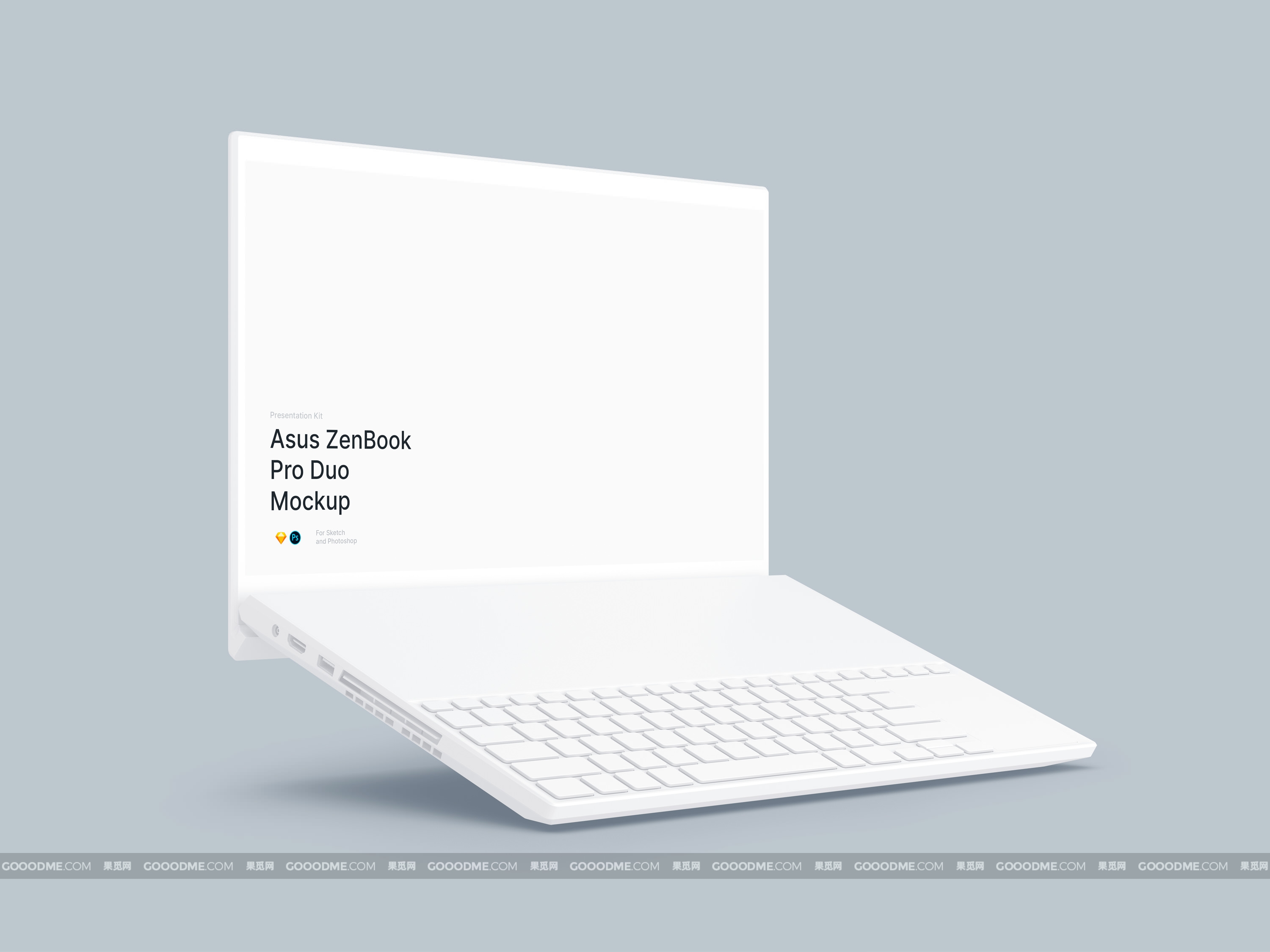 372 可商用ZenBook Pro Duo 电脑UI设计展示样机素材 ZenBook Pro Duo Mockup