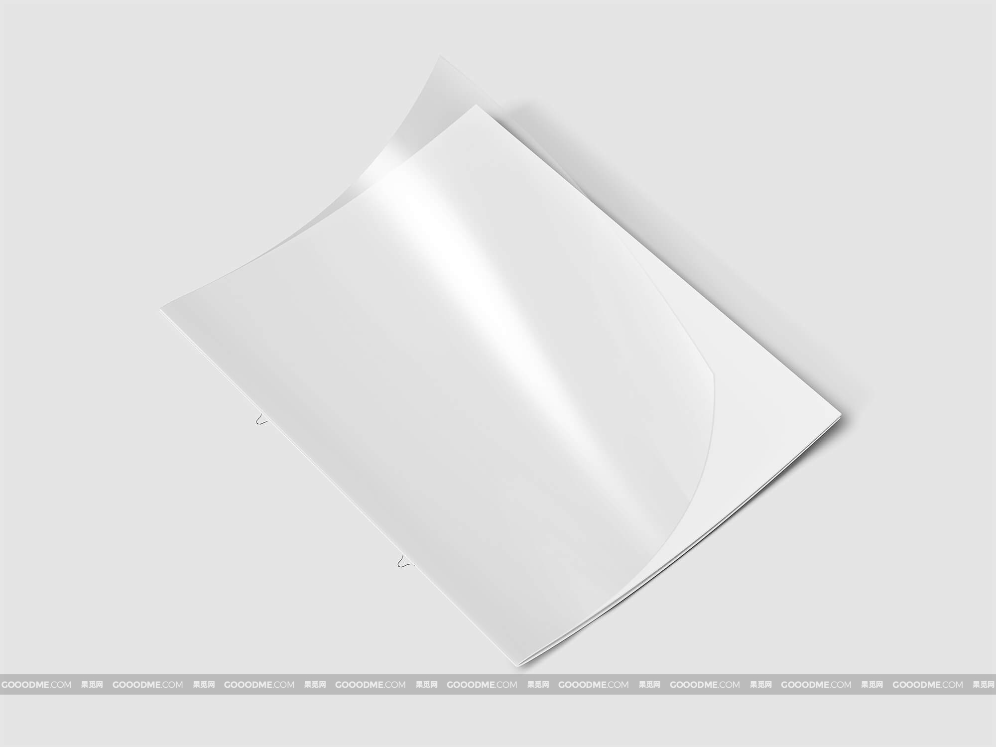 381 可商用透明封面小册子PSD样机素材 Letter Transparent Cover Brochure