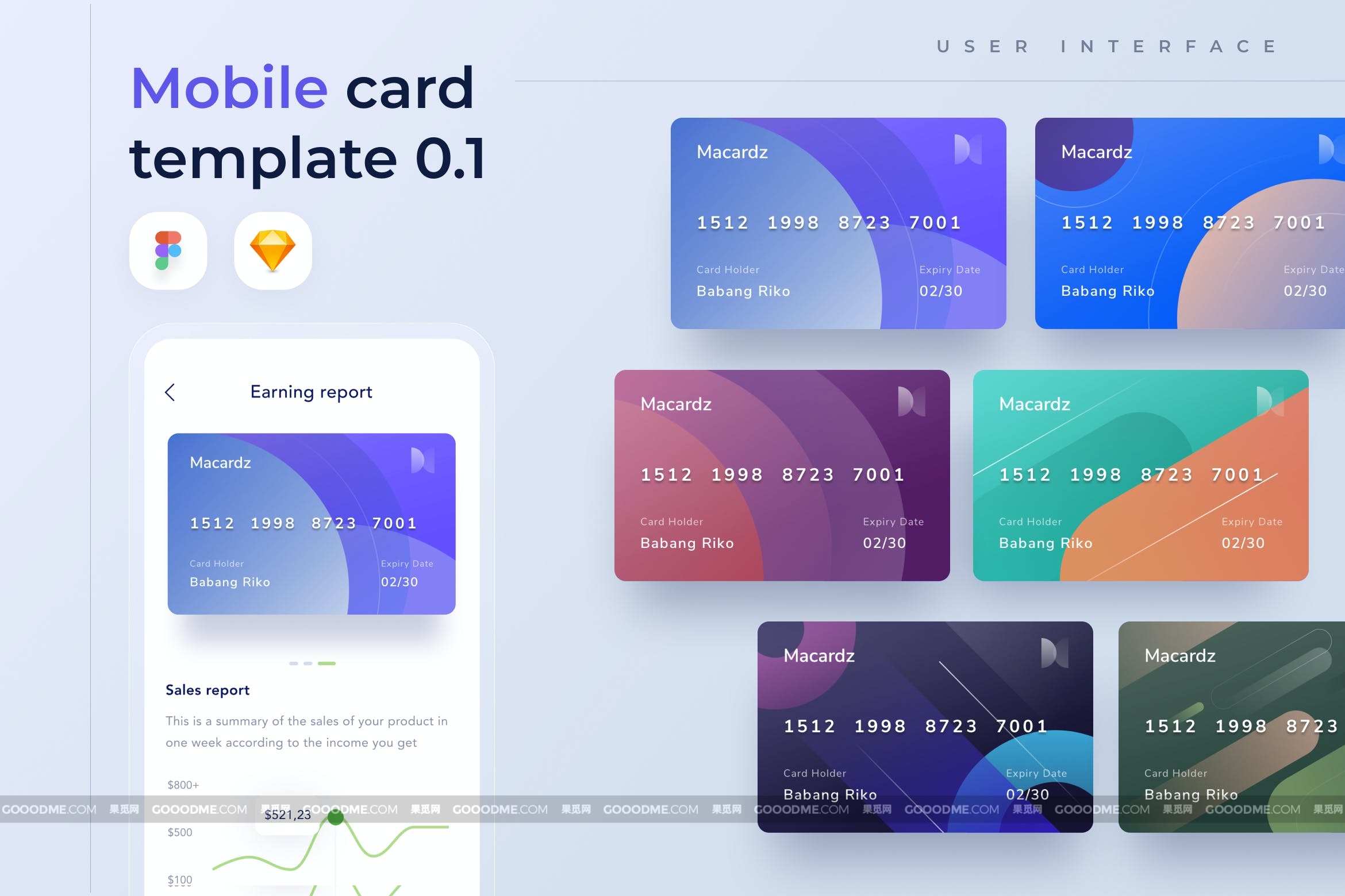 818 名片卡片银行卡信用卡UI设计素材 Ui Card Design Pack