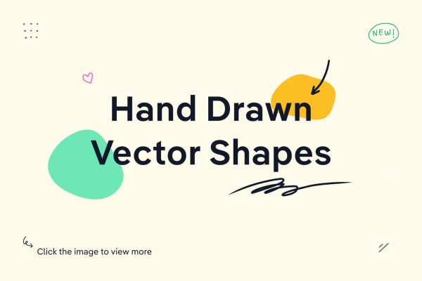 820 74个可爱手绘矢量形状元素大集合Hand Drawn Vector Shapes