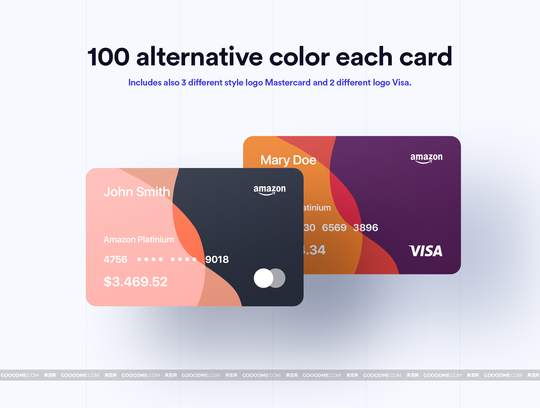 832 100+名片卡片银行卡会员卡设计模板素材 100 Financial Virtual Design Cards