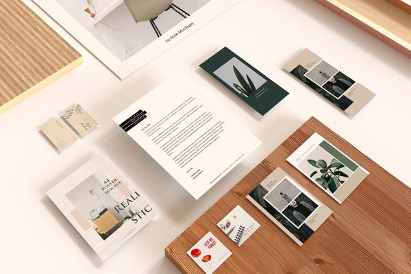 835 可商用品牌VI设计高级PSD样机素材Brand – Paper Free PSD Mockup