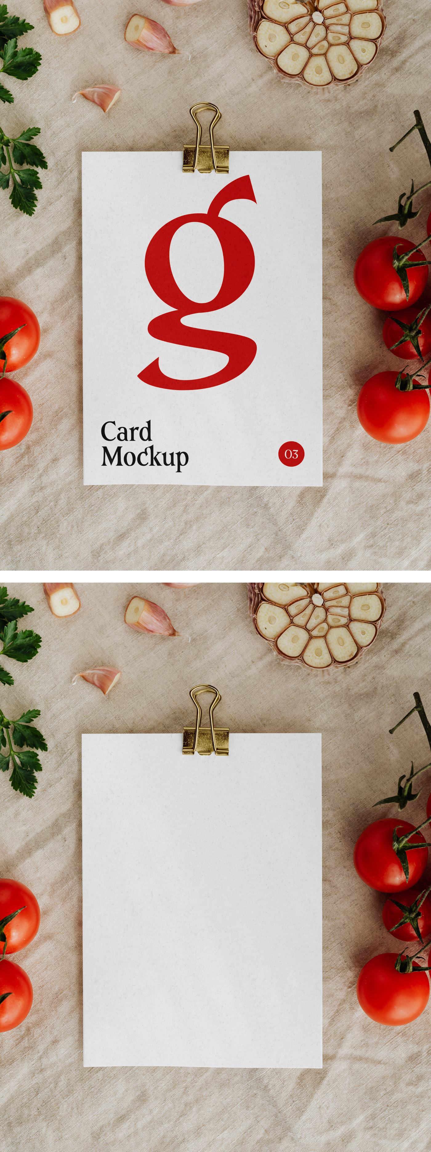 411 可商用餐饮菜单海报设计展示PSD样机素材 Card with Tomato Mockup Graphic yythk.zip