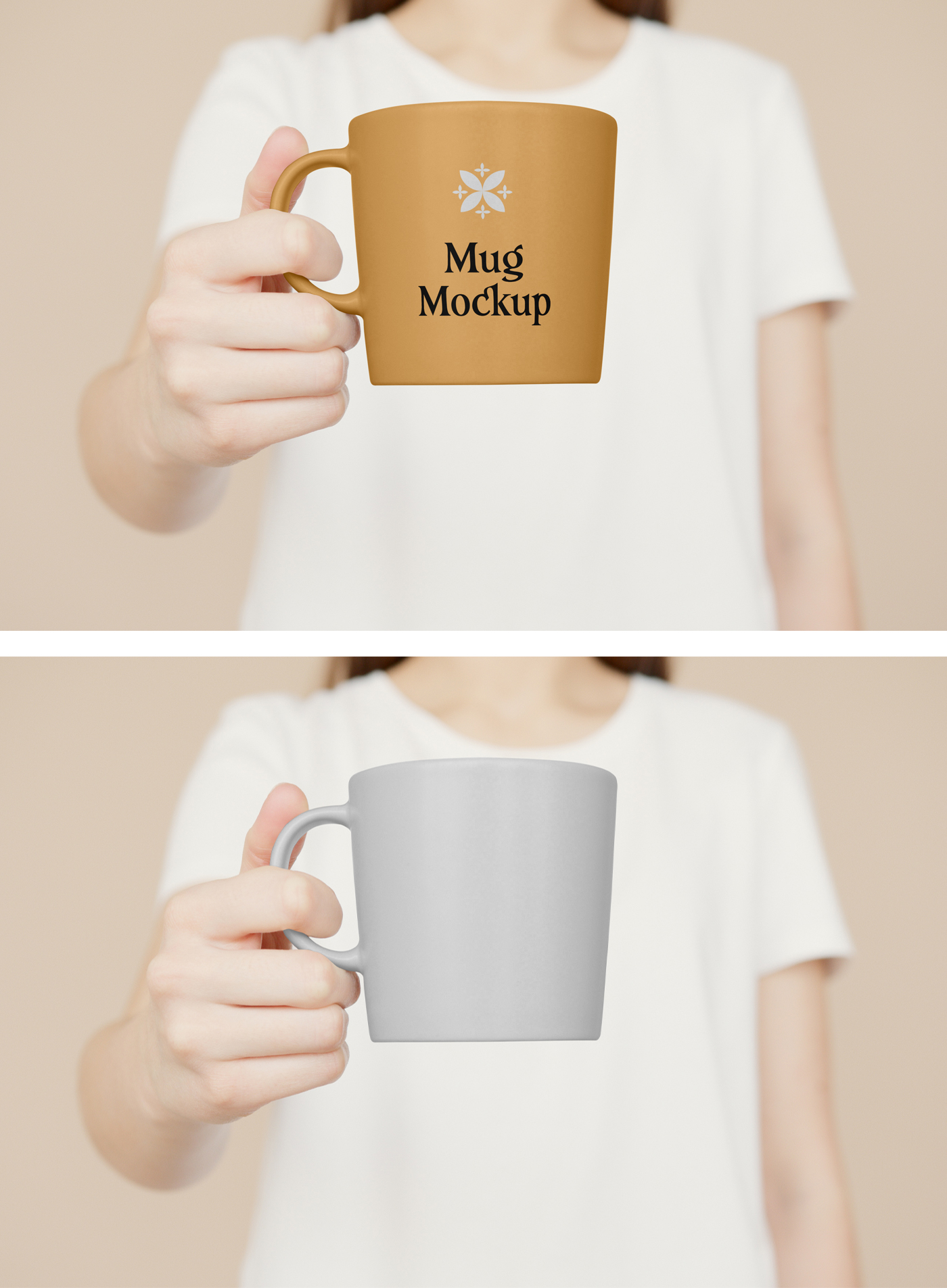 446 可商用手持陶瓷马克咖啡杯PSD样机素材 Women Holding Big Mug Mockup G.zip