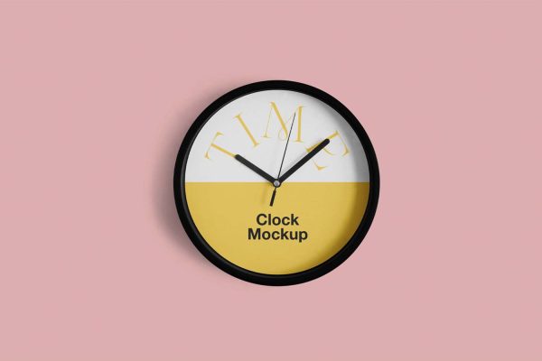 399 可商用圆形时钟PSD样机素材 Rounded Clock Mockup.zip