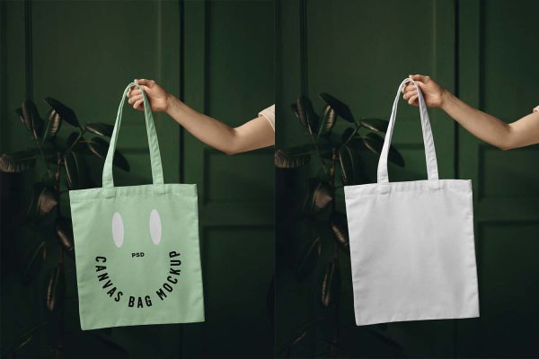 408 可商用帆布手提袋PSD样机素材Canvas Bag in Leaving Room Gra.zip