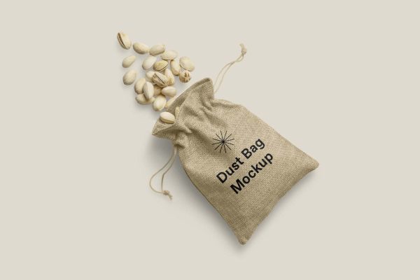 417 可商用麻布袋坚果包装设计PSD样机素材 Dust Bag Mockup Design yythkg.zip