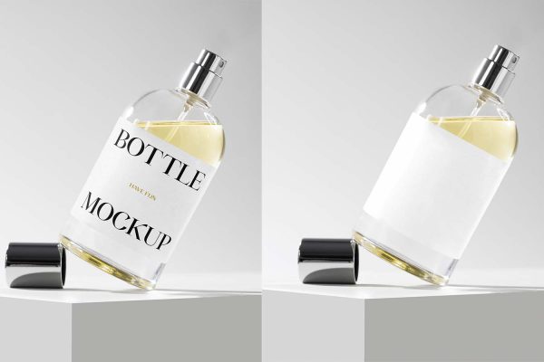 418 可商用化妆品酒精香水喷雾瓶包装设计PSD样机素材 Flacon Bottle Mockup .zip