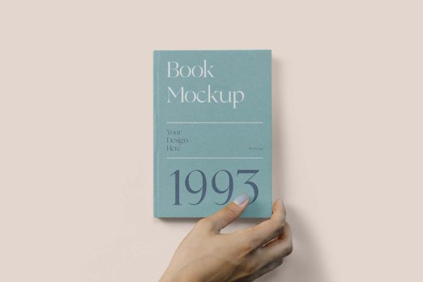 425 可商用硬壳精装书籍封面展示PSD样机素材 Hard Cover Book with Hand Mockup — Mr.Mockup yythkg.zip