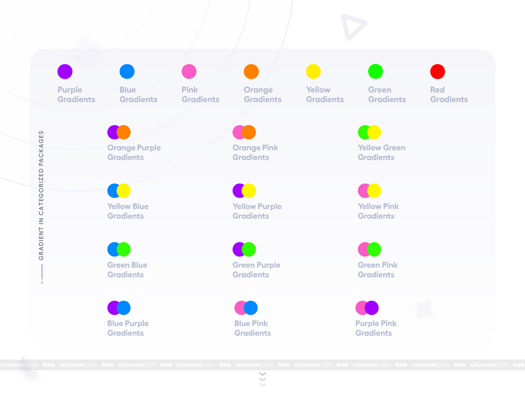 836 UI设计常用渐变色卡矢量配色板素材Dopely Gradient Packages