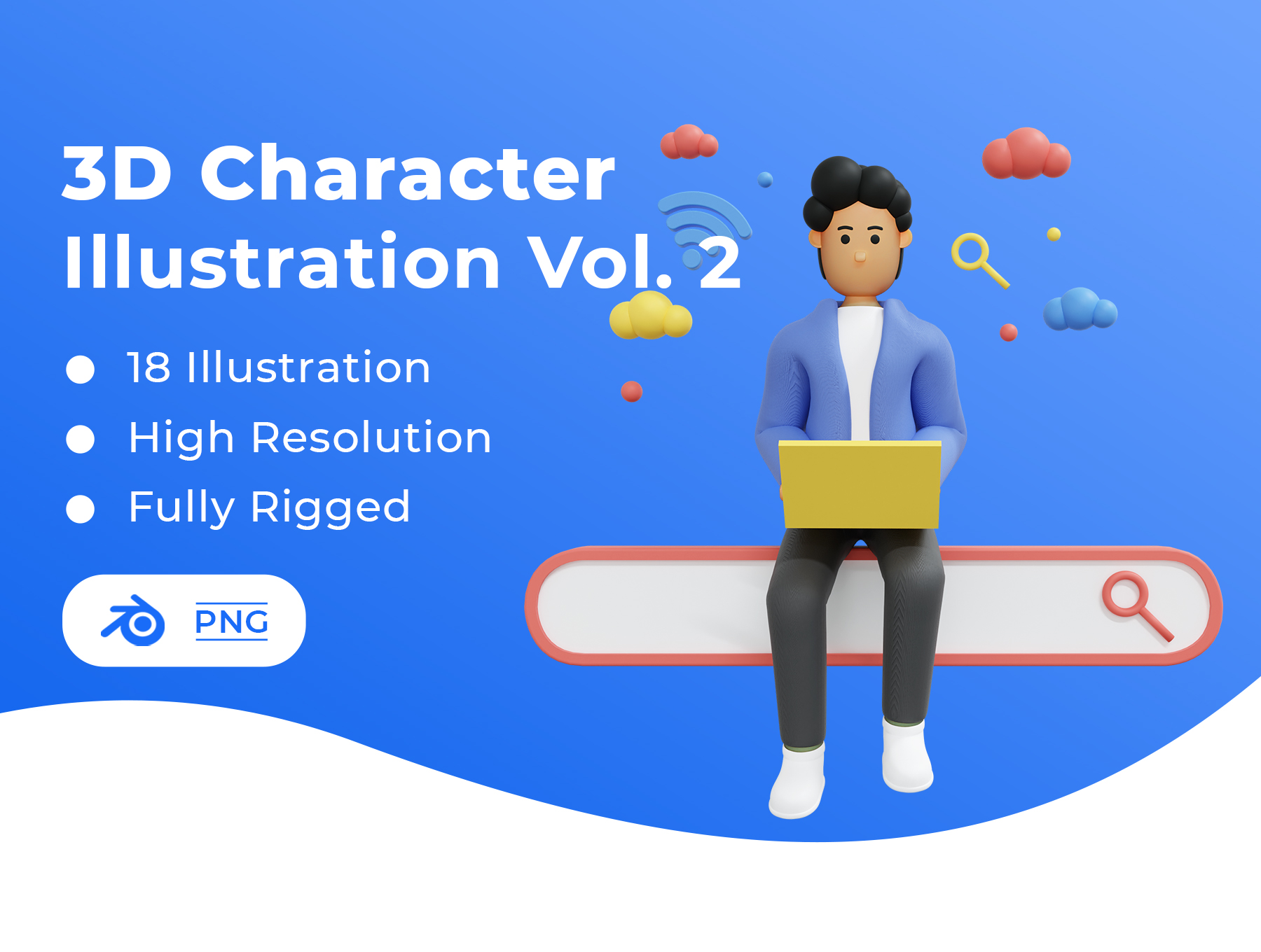 01 人物办公互联网相关3D模型素材 3D Character illustration Vol. 2 01