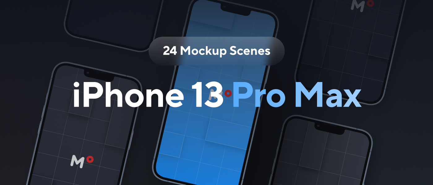04 24款iPhone 13 Pro Max手机样机模型多角度展示模板 24 Most Popular iPhone 13 Pro Max Mockups 04