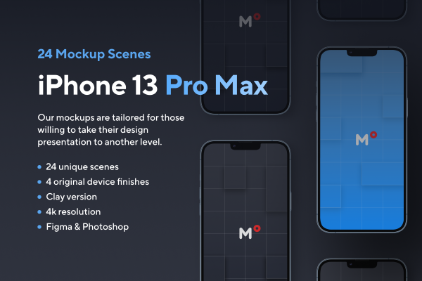 04 24款iPhone 13 Pro Max手机样机模型多角度展示模板 24 Most Popular iPhone 13 Pro Max Mockups 04