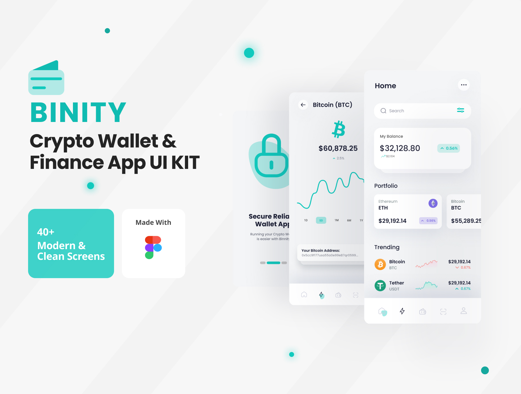 12 加密钱包和金融app应用ui kit界面设计模板 Binity – Crypto Wallet And Finance App UI Kit 12