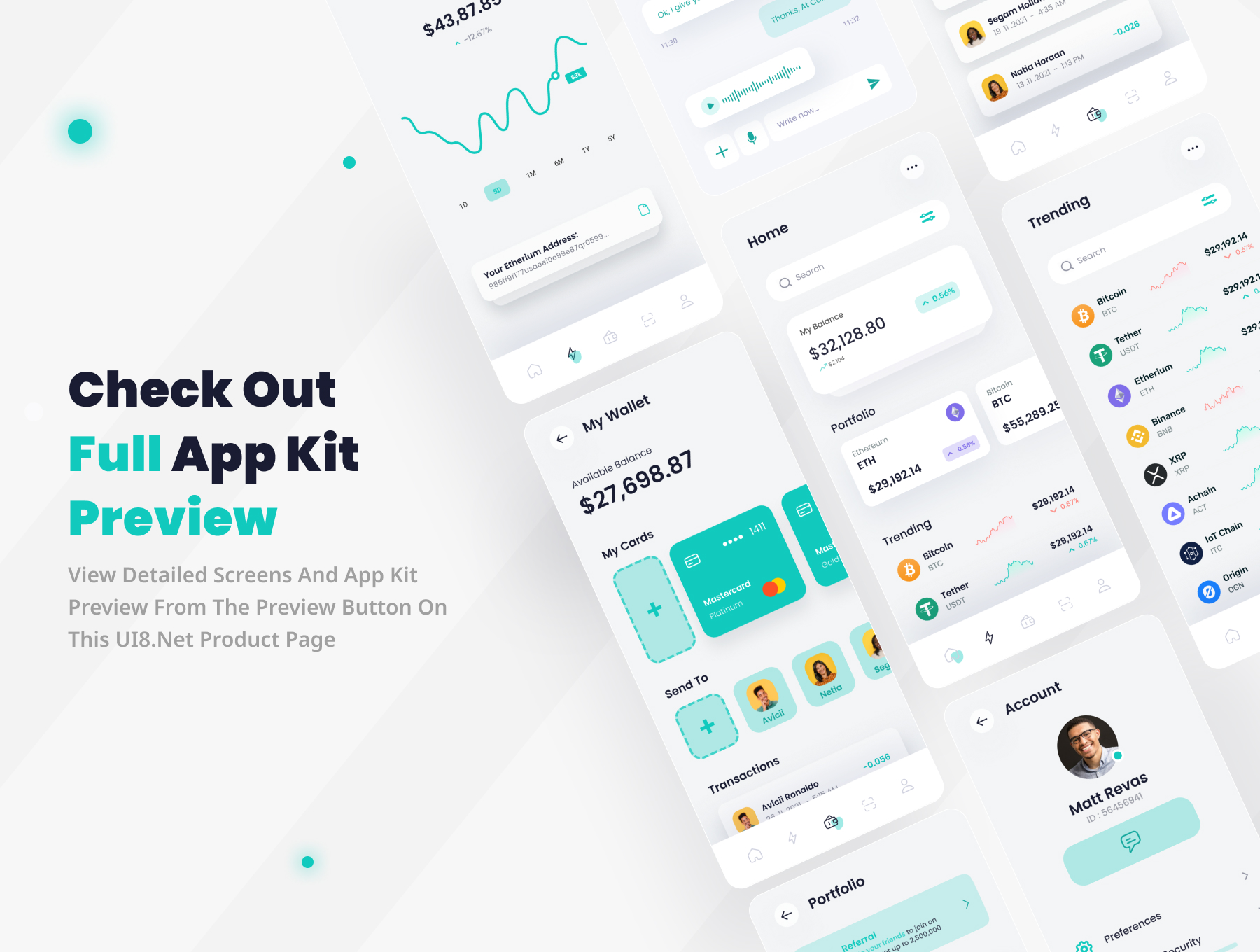 12 加密钱包和金融app应用ui kit界面设计模板 Binity – Crypto Wallet And Finance App UI Kit 12