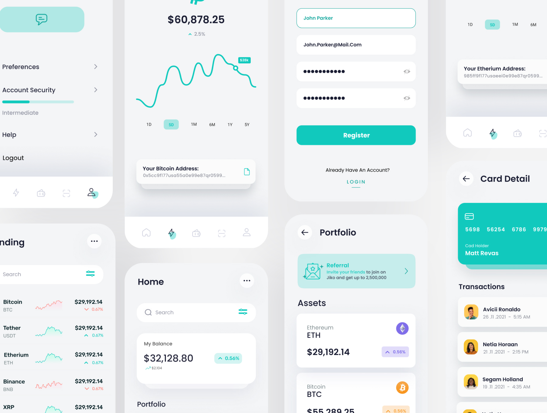 12 加密钱包和金融app应用ui kit界面设计模板 Binity – Crypto Wallet And Finance App UI Kit 12