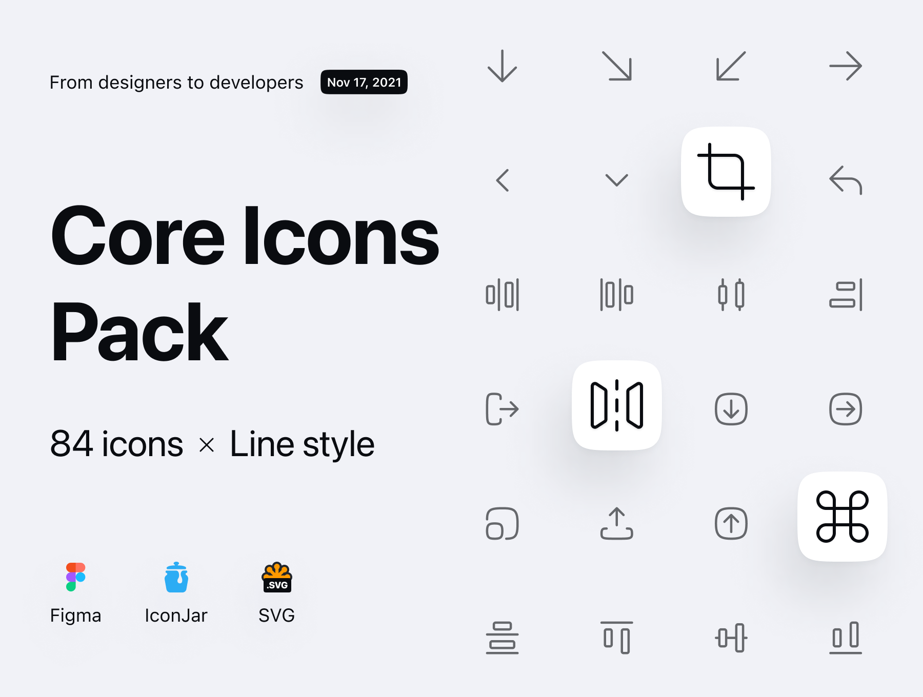 21 84 个 UI 矢量图标素材 Core Icons Pack 21