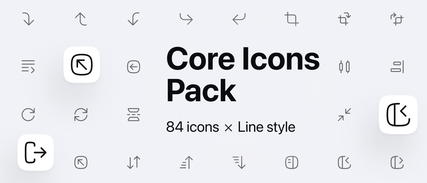 21 84 个 UI 矢量图标素材 Core Icons Pack 21