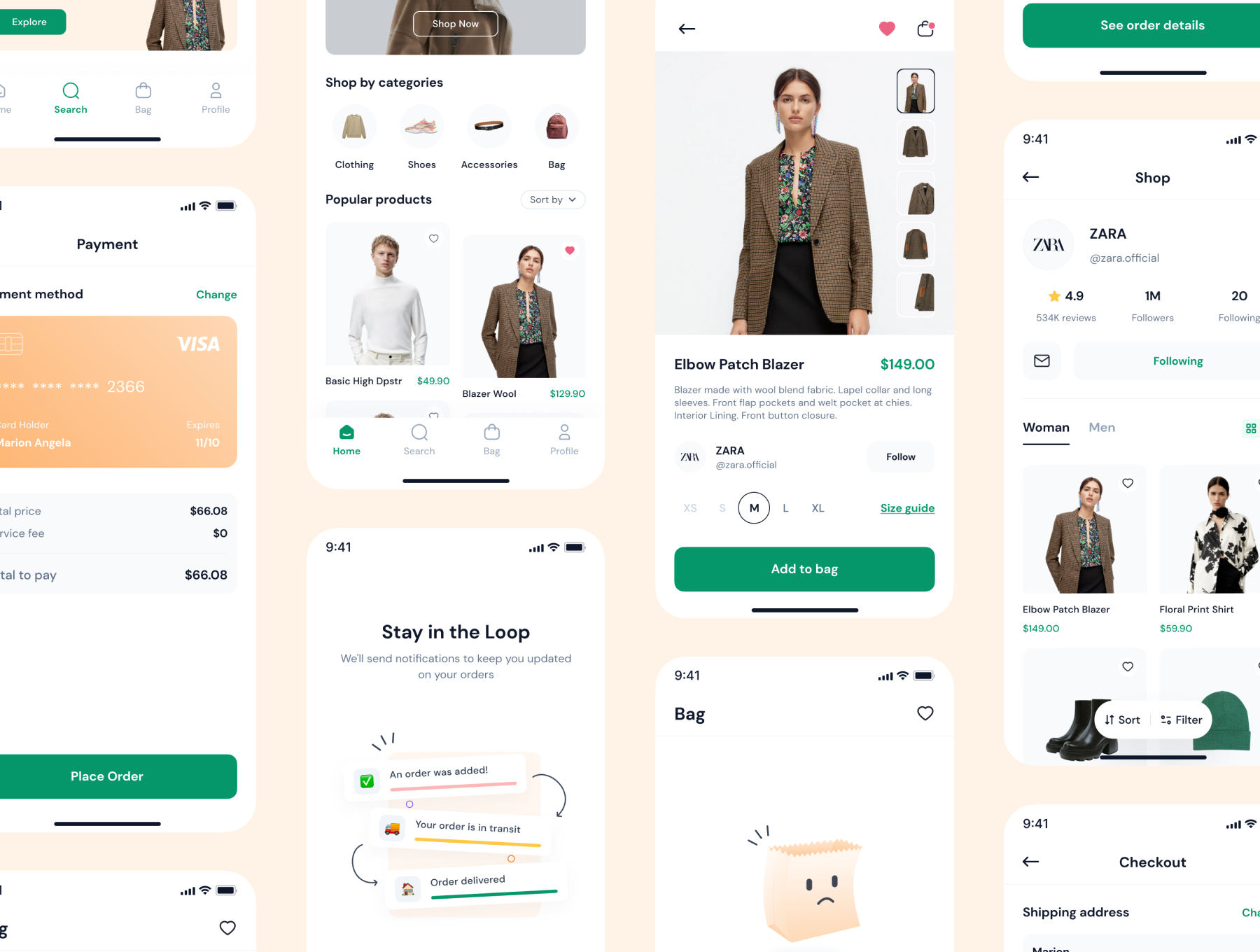 25 高级的网上购物app应用设计 UI kit套件 Dipstore – Shopping App UI Kit 25