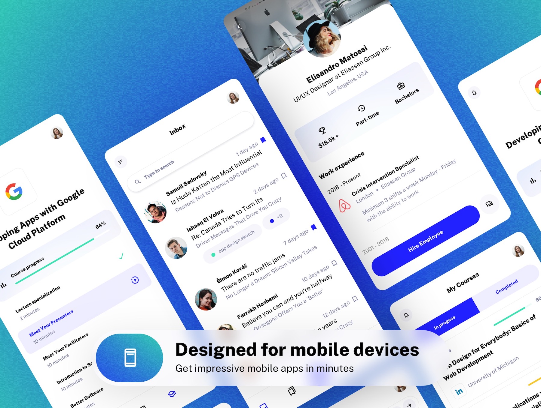 26 260+购物社交项目管理数据分析多用途App设计UI套件模板 Droid – Multipurpose UI Kit for Mobile Apps