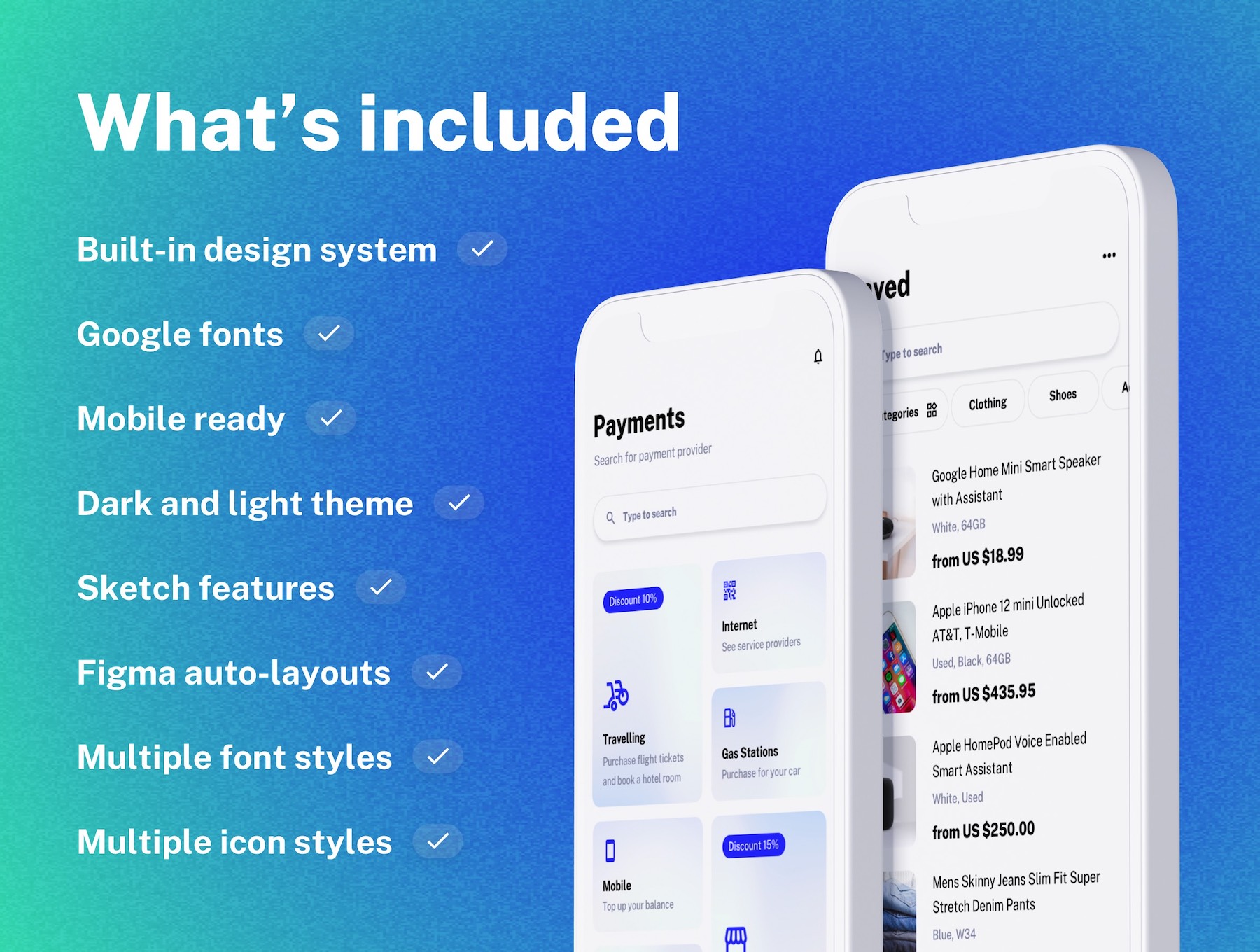 26 260+购物社交项目管理数据分析多用途App设计UI套件模板 Droid – Multipurpose UI Kit for Mobile Apps