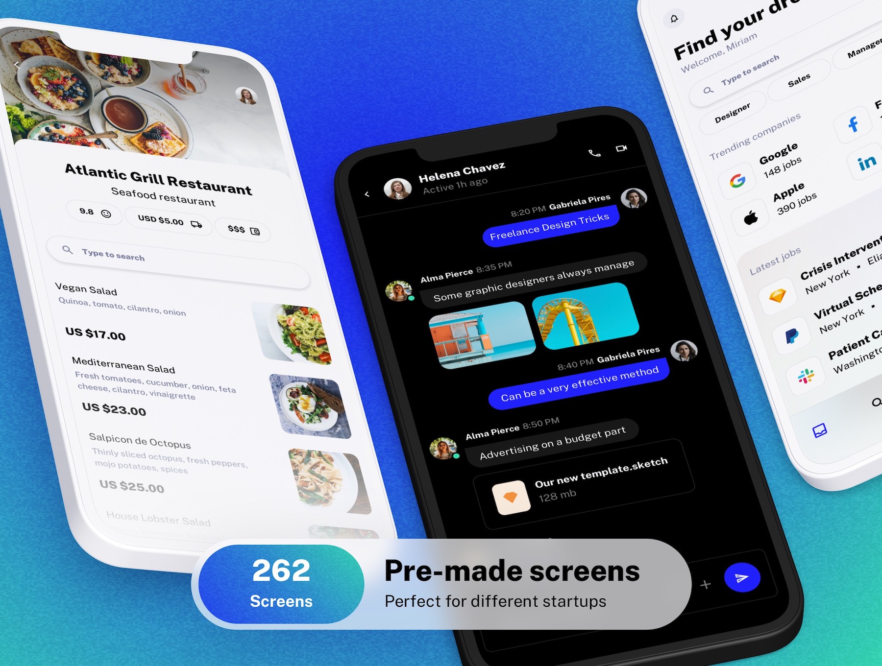 26 260+购物社交项目管理数据分析多用途App设计UI套件模板 Droid – Multipurpose UI Kit for Mobile Apps