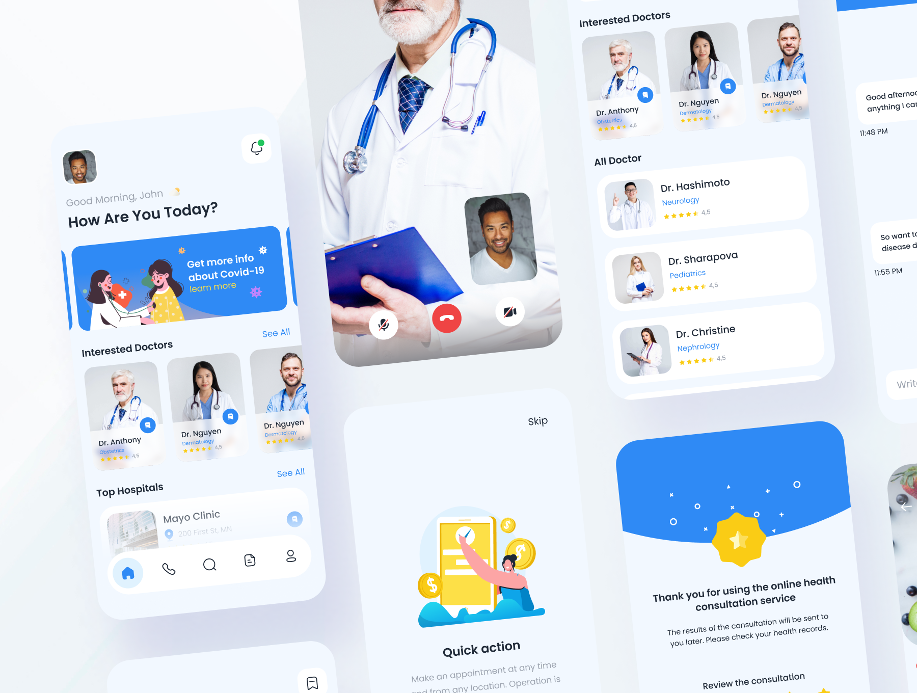 27 医生和医院预约app应用ui kit界面设计模板 E.Doc – Doctor & Hospital Booking App UI Kit 27