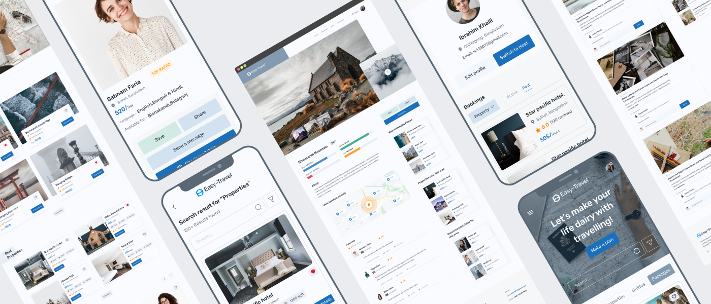 28 旅游网站 UI 网页APP设计套件 Easy-Travel Website UI Kit 28