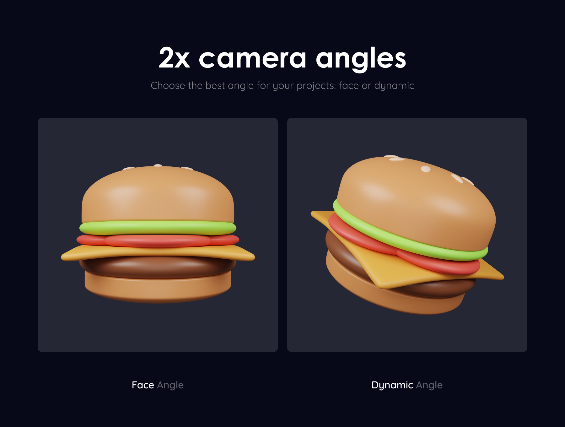 44 40款汉堡薯条热狗快餐3D卡通立体Icon图标PNG免抠图片设计素材 Junk Food Pack – Customizable 3D Icons