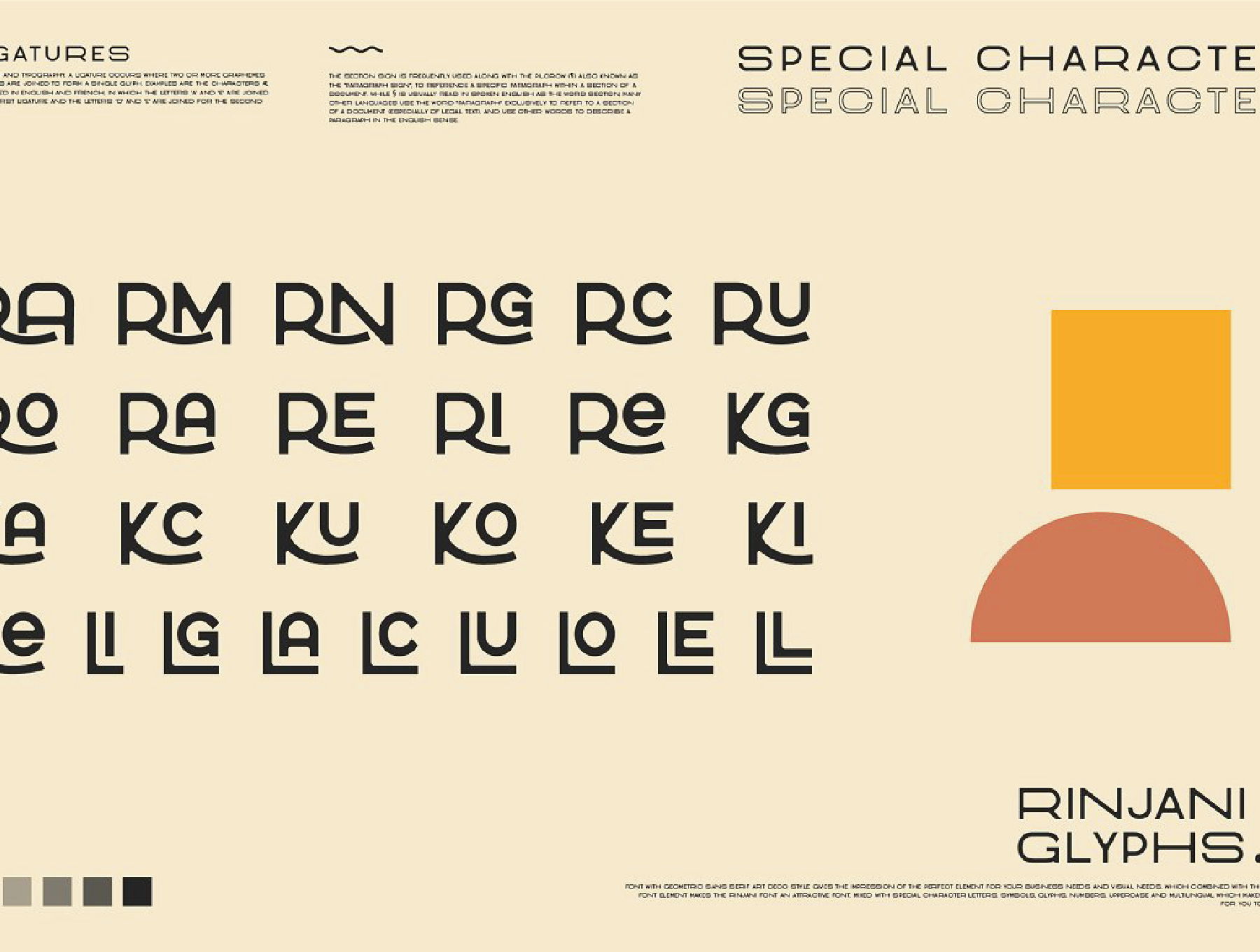 64 复古艺术装饰未来宽体拉伸排版设计无衬线英文字体 Rinjani Sans – Wide Stretch Typeface 64