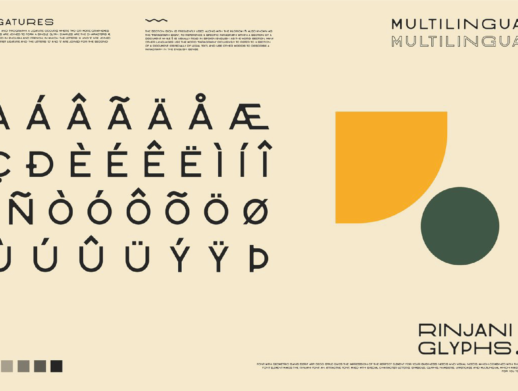 64 复古艺术装饰未来宽体拉伸排版设计无衬线英文字体 Rinjani Sans – Wide Stretch Typeface 64