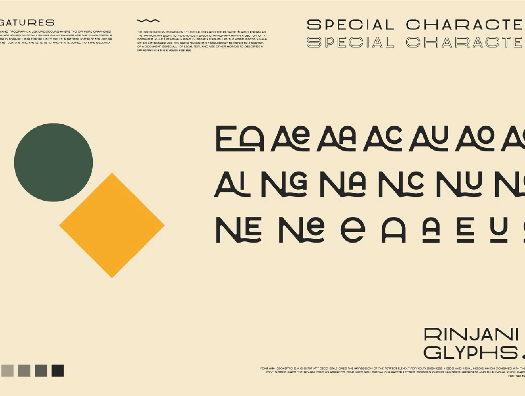 64 复古艺术装饰未来宽体拉伸排版设计无衬线英文字体 Rinjani Sans – Wide Stretch Typeface 64