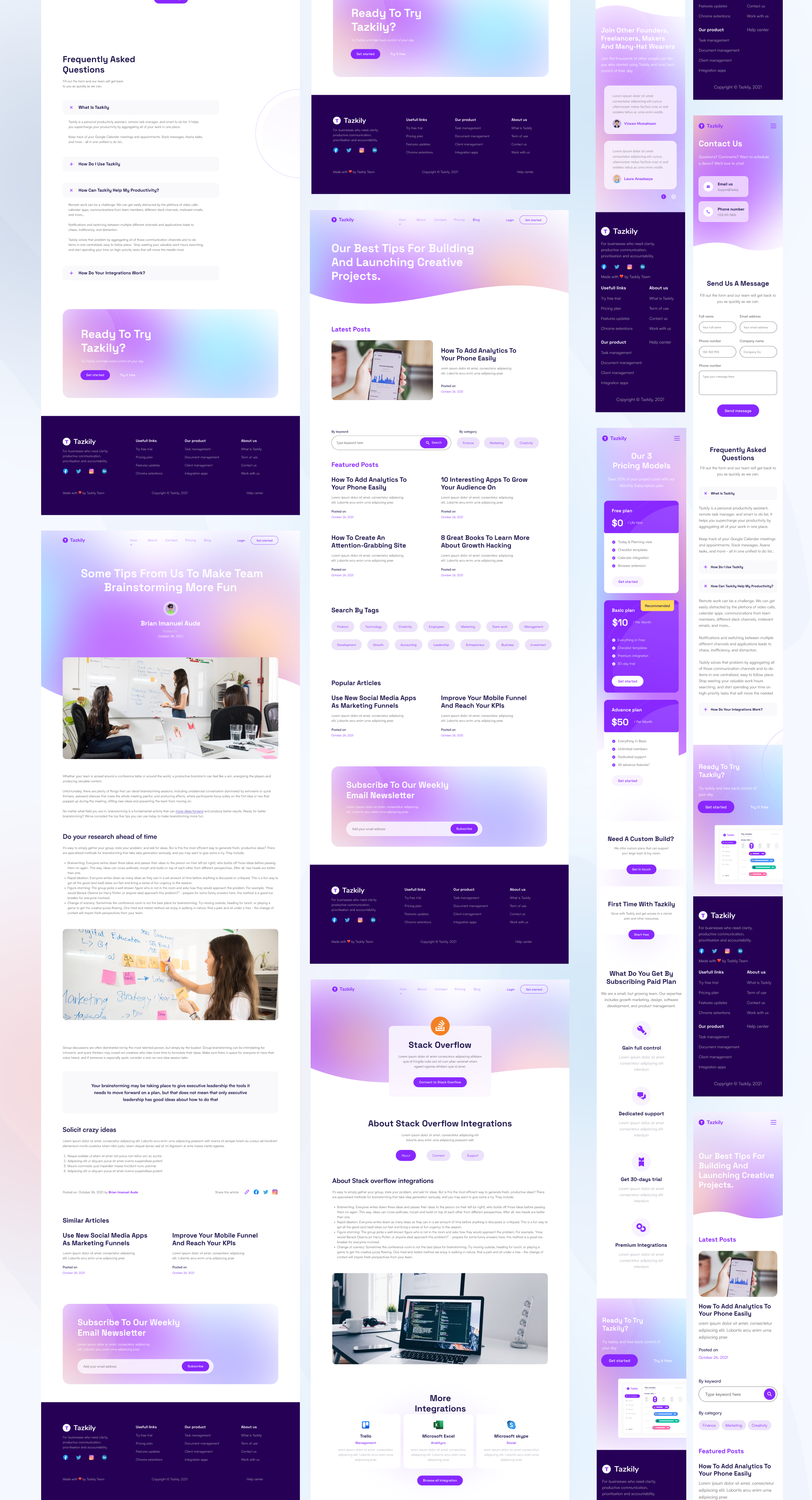 65 24款企业官网响应式SaaS网页界面设计自适应UI套件 Saascuy – Saas Landing Page UI KIT 65