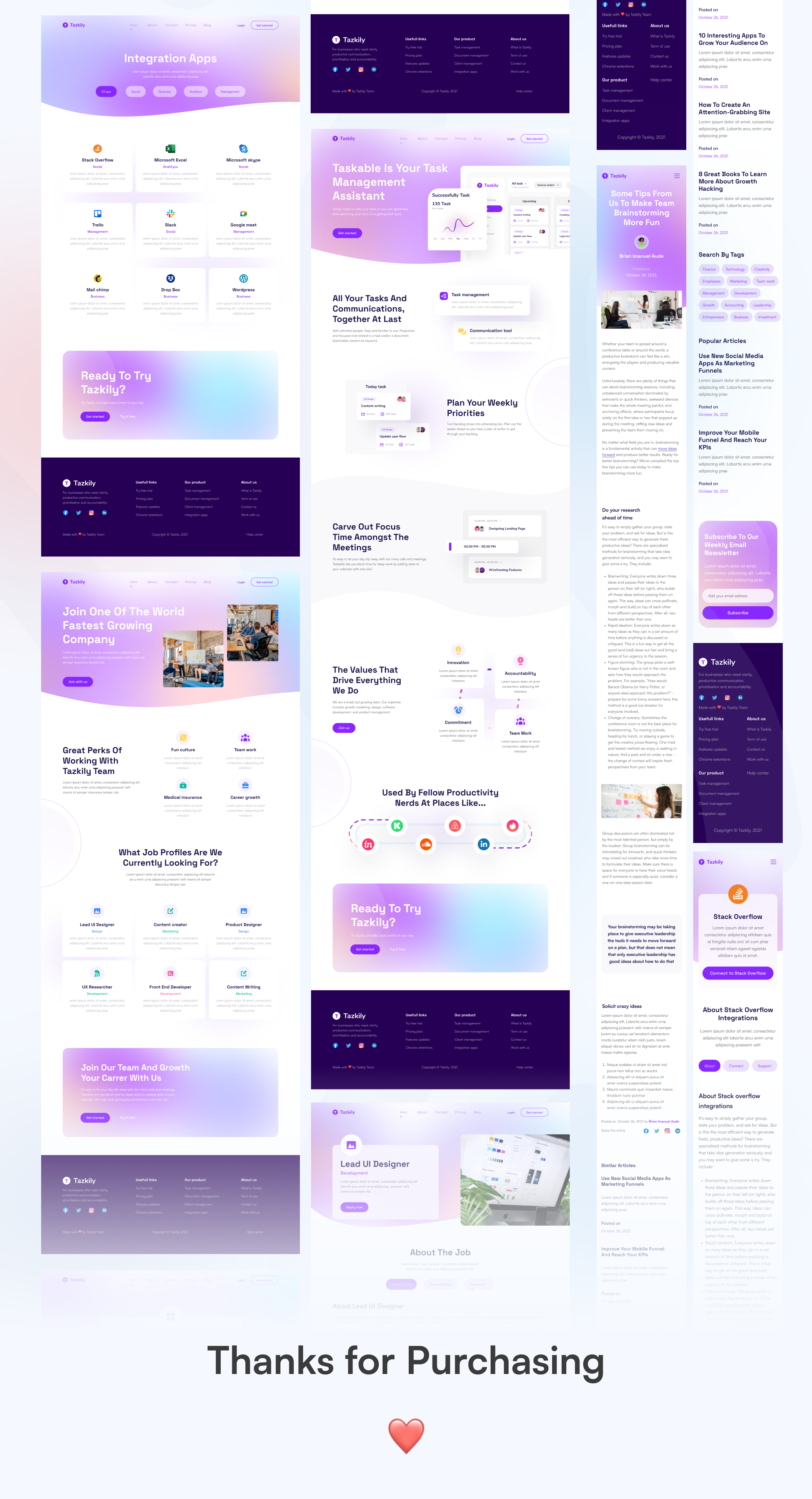 65 24款企业官网响应式SaaS网页界面设计自适应UI套件 Saascuy – Saas Landing Page UI KIT 65