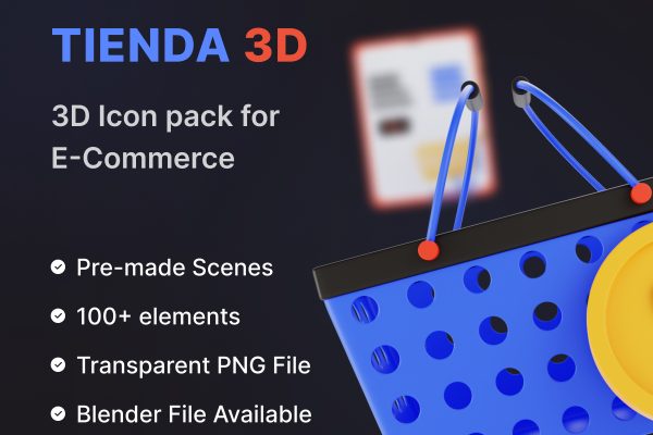 72 高级3D高清电商购物在线商城三维icon图标素材 Tienda Best 3D Icon Pack for E-commerce Stores