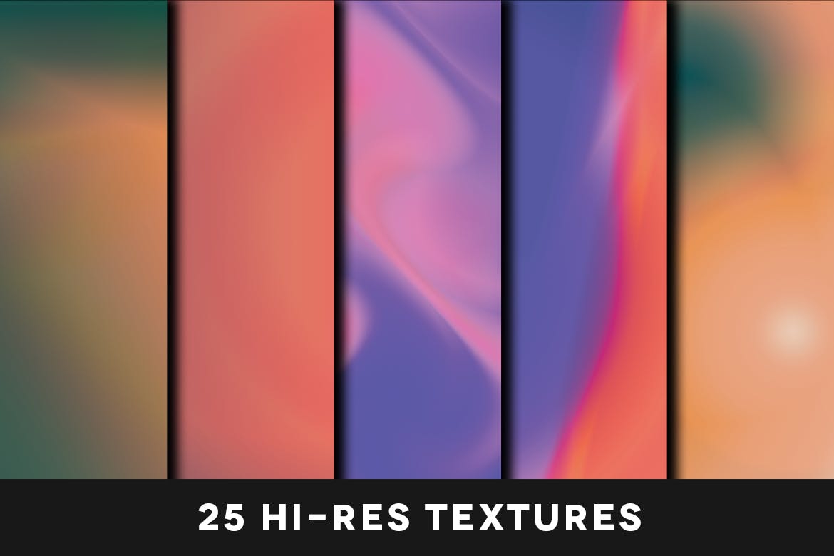 高端时尚绚丽抽象复古渐变背景底纹纹理集合25 gradient textures vol 01