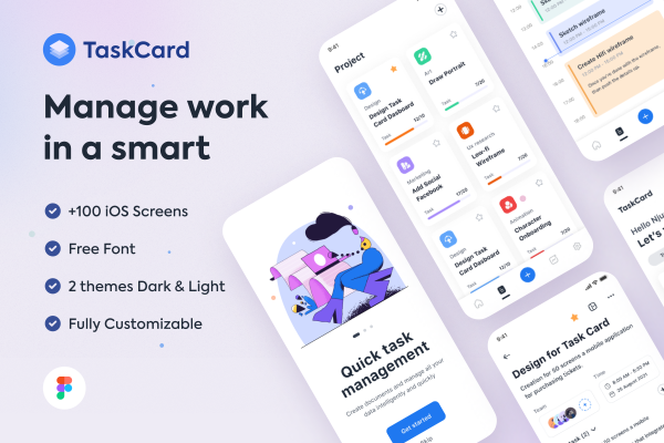 026 任务打卡类应用程序TaskCard App iOS Ui Kit