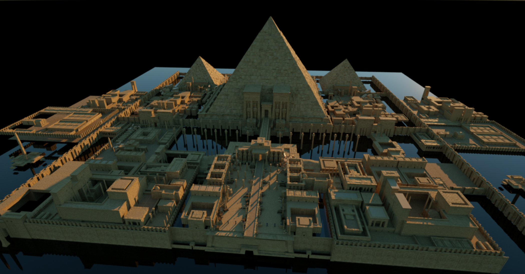 859 埃及金字塔古城建筑群相关3D模型合集 Kitbash3d Egypt