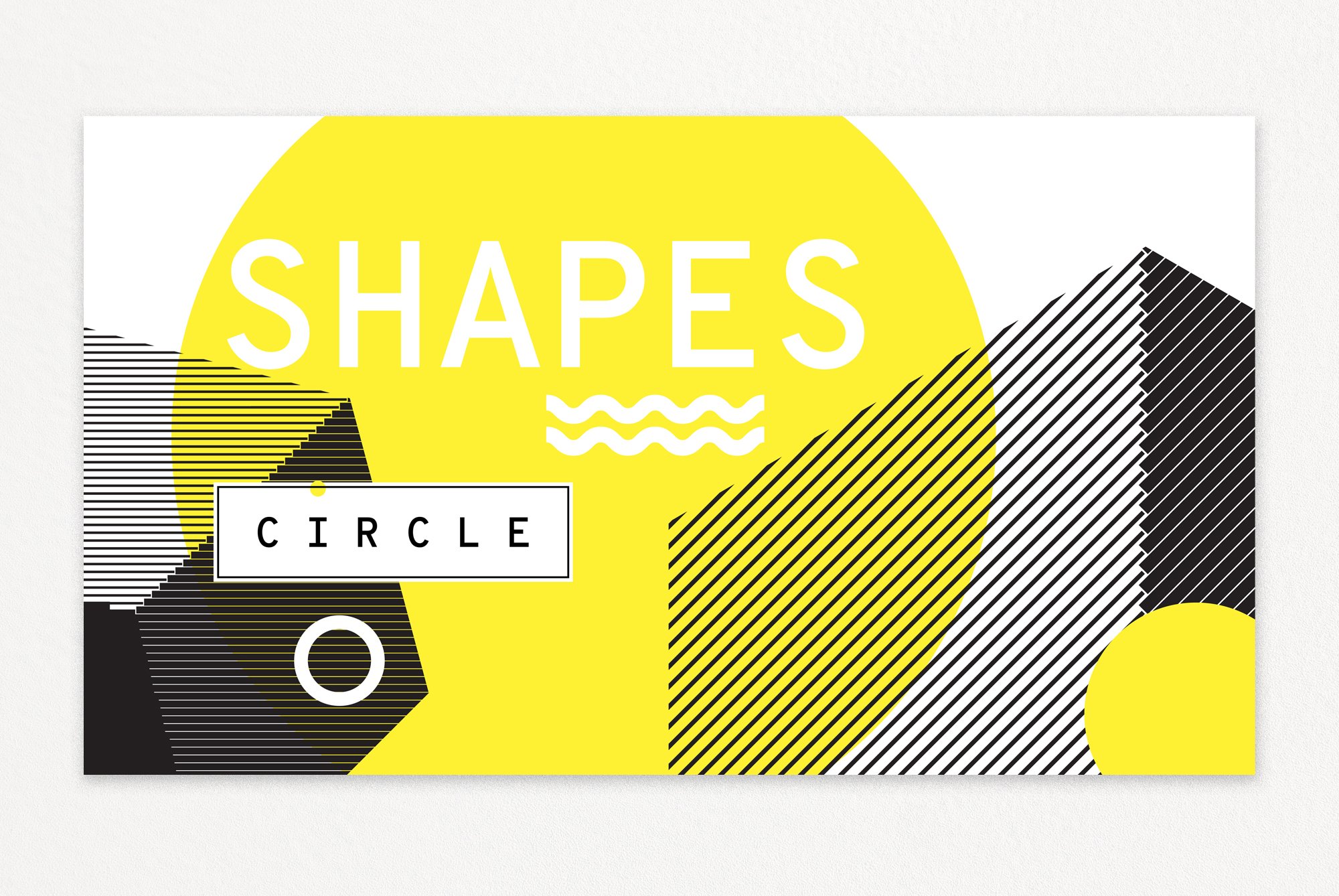 863 极简设计的抽象图形矢量元素和海报模板 60 geometric shapes 30 posters