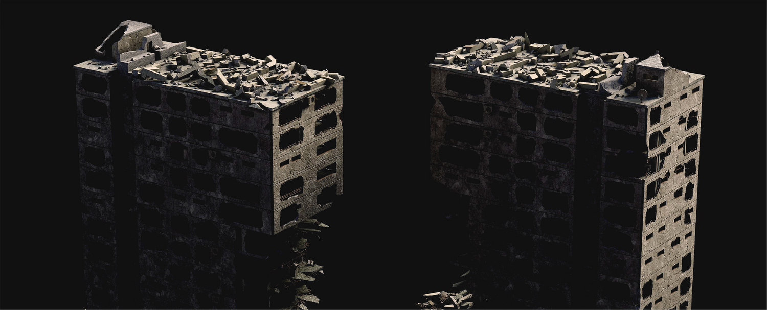 870 末日毁灭战后废墟城市场景3D模型 KitBash3D Aftermath