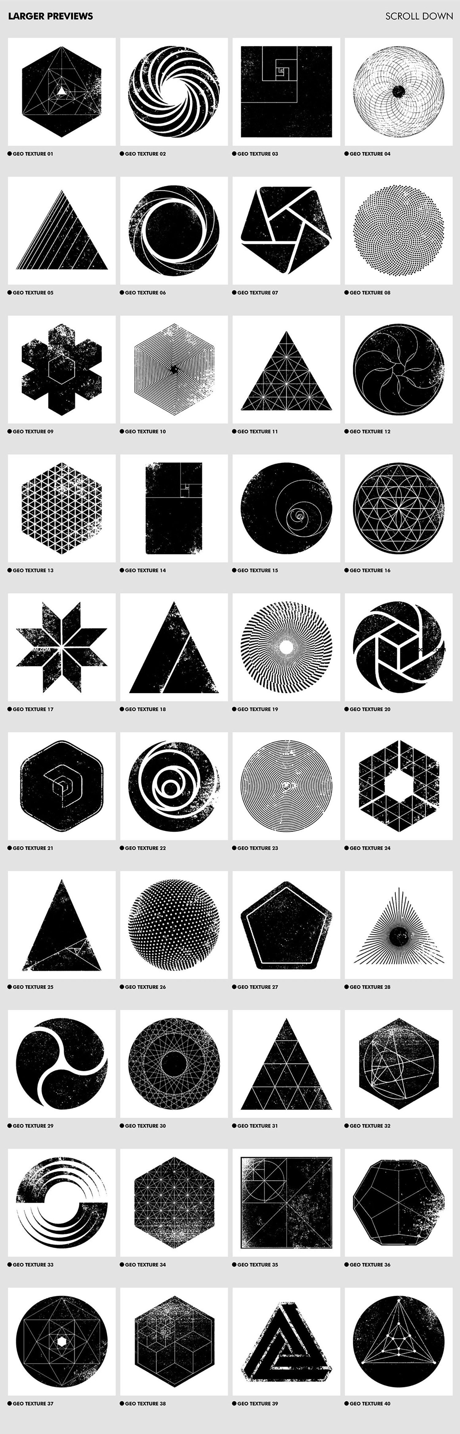 05 40款矢量几何纹理图形素材 Geometric Vector Textures