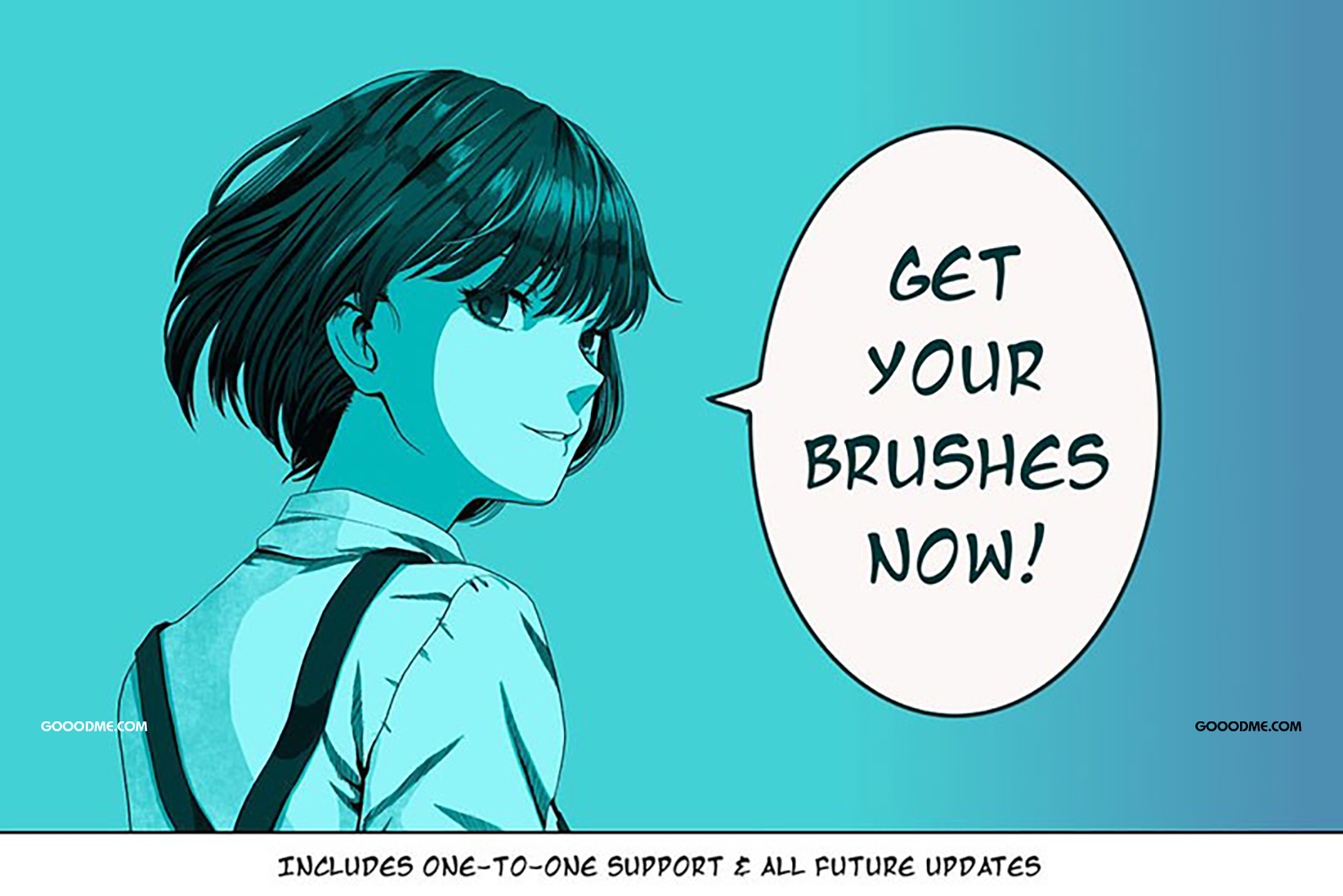 35 日式漫画插画专用的Procreate笔刷和色卡素材Manga Procreate Brushes & Anime Pens