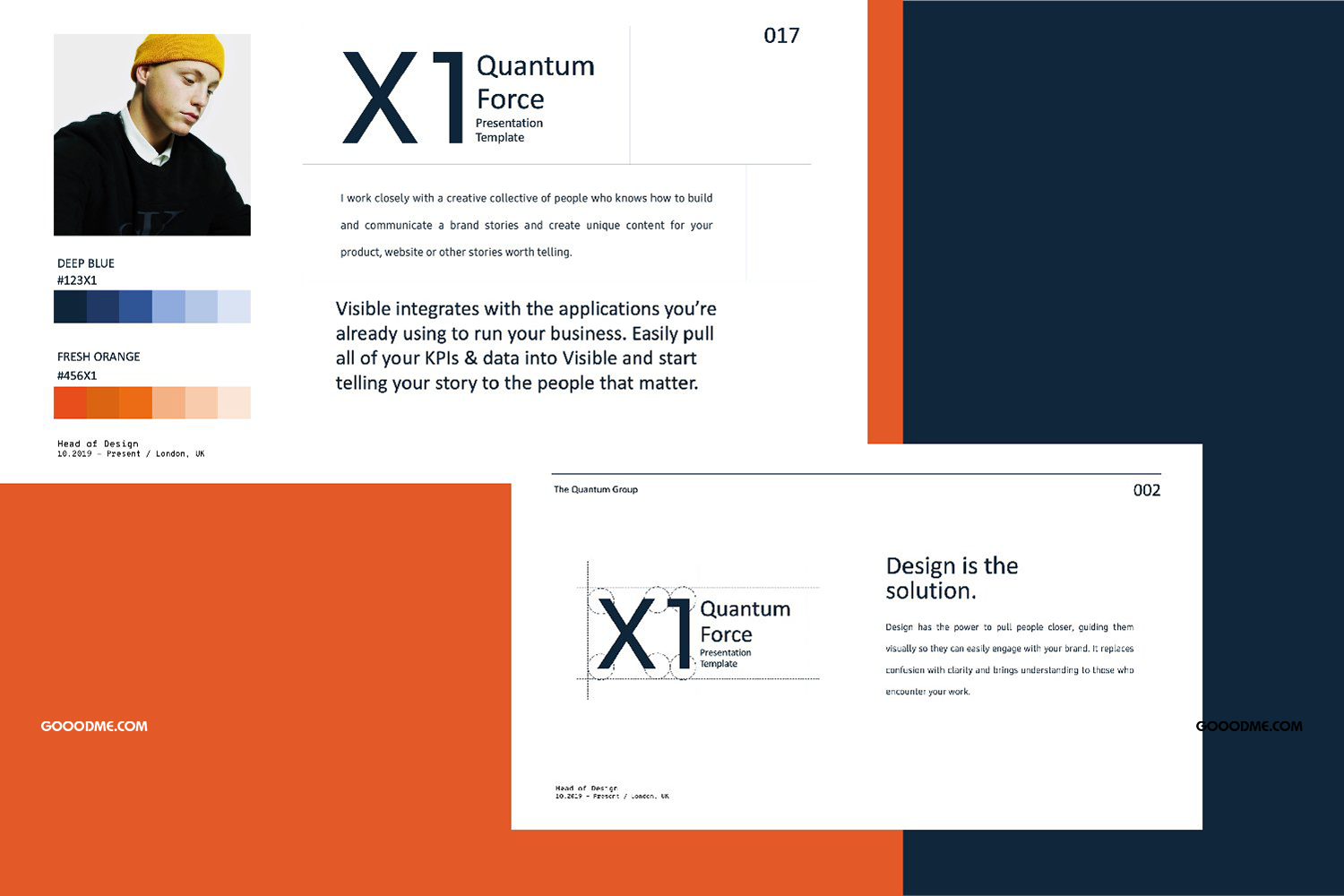 37 时尚创意品牌VI指南手册设计演示文稿模板 X1 – Brand Guidline Powerpoint