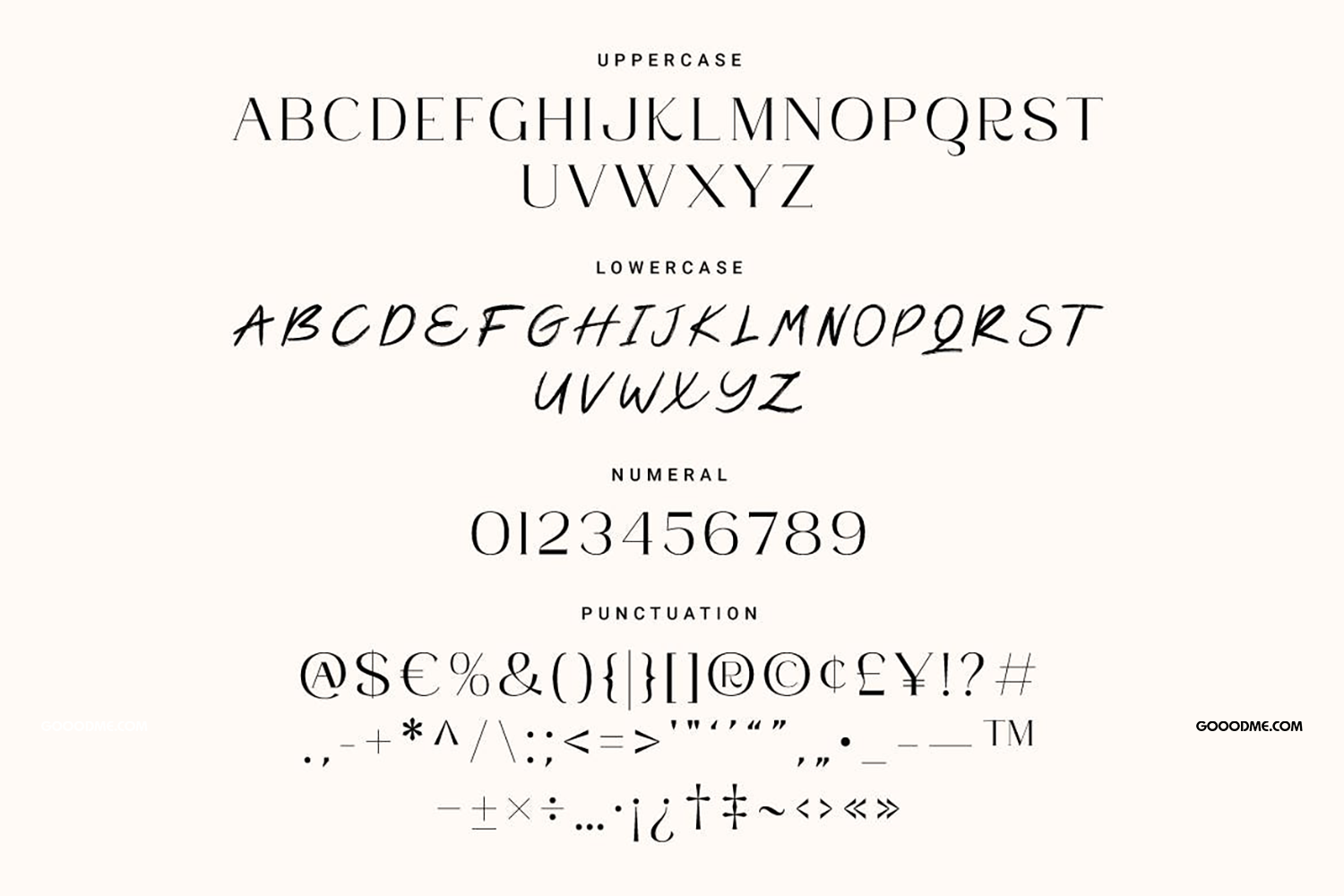 48 现代优雅杂志海报徽标logo设计衬线英文字体 Glemor Typeface