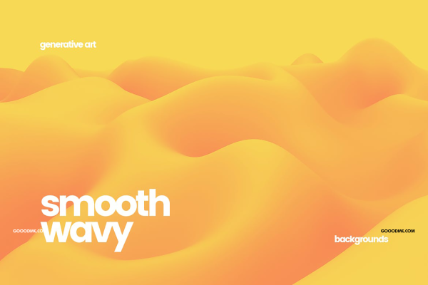 22 光滑的3D波浪效果背景照片底纹设计素材 Smooth Wavy Backgrounds