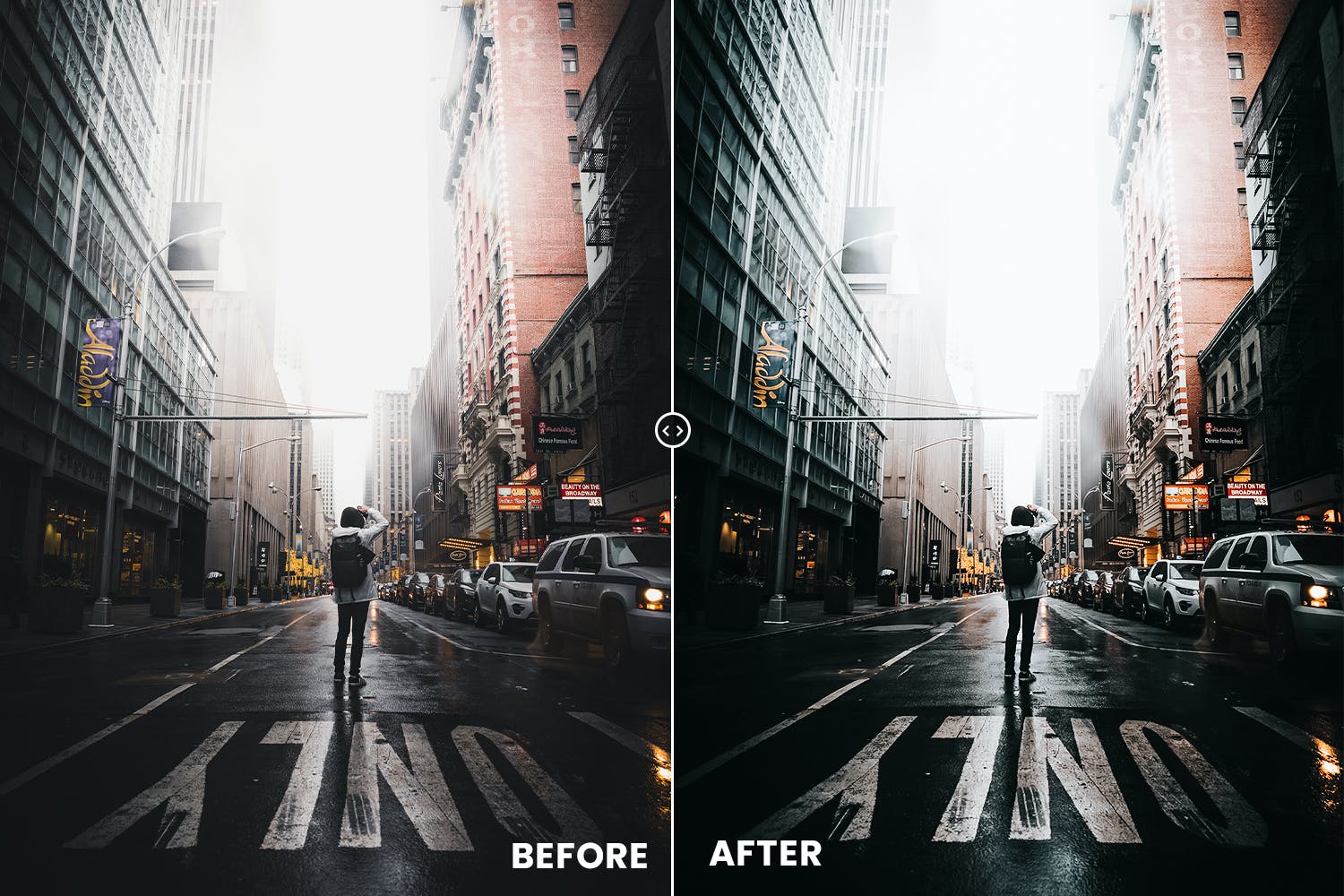 930 阴雨天气的城市建筑风景照片滤镜LR调色预设和ps动作 Moody City Action & Lightrom Presets.zip